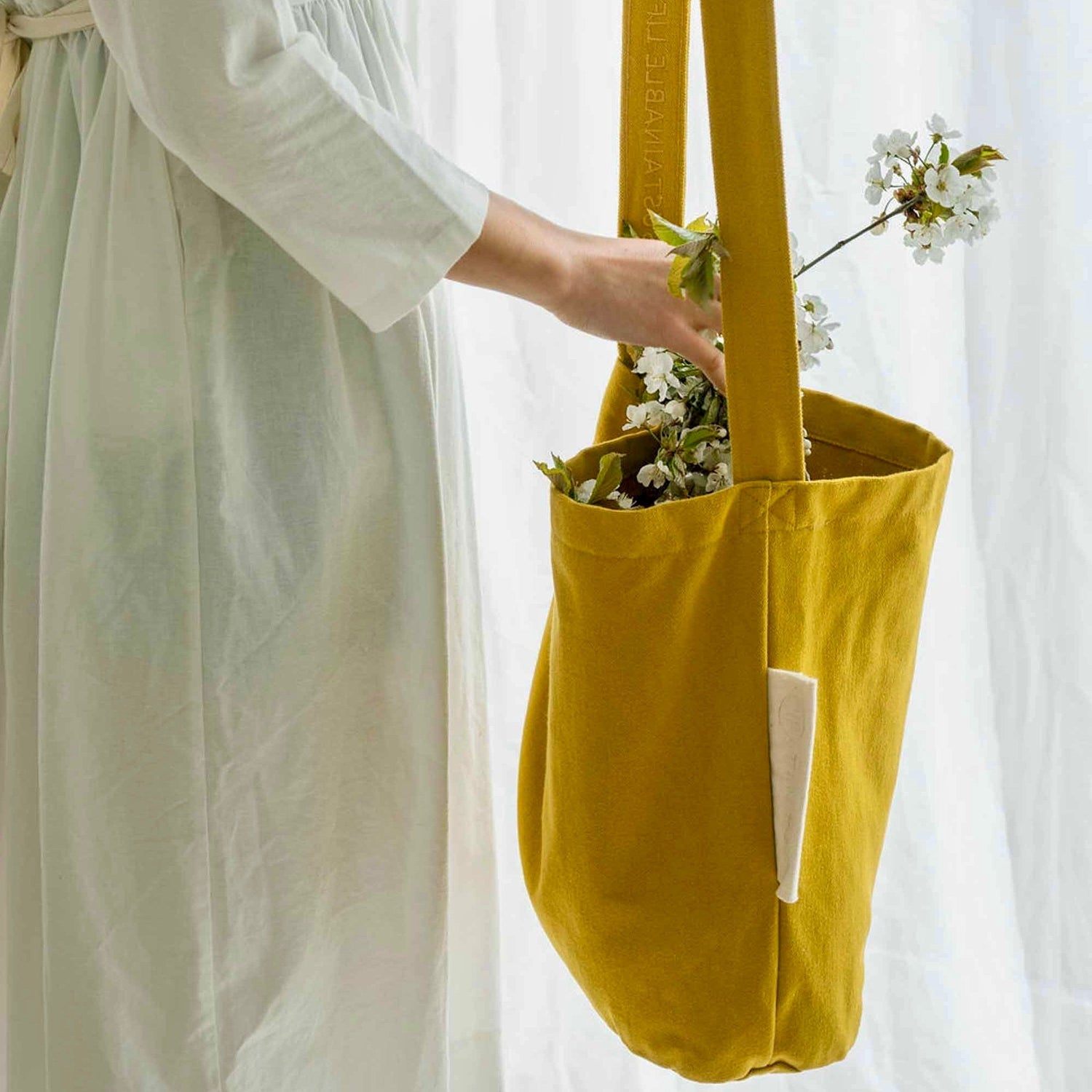Eco cotton tas in okergeel van Tintok