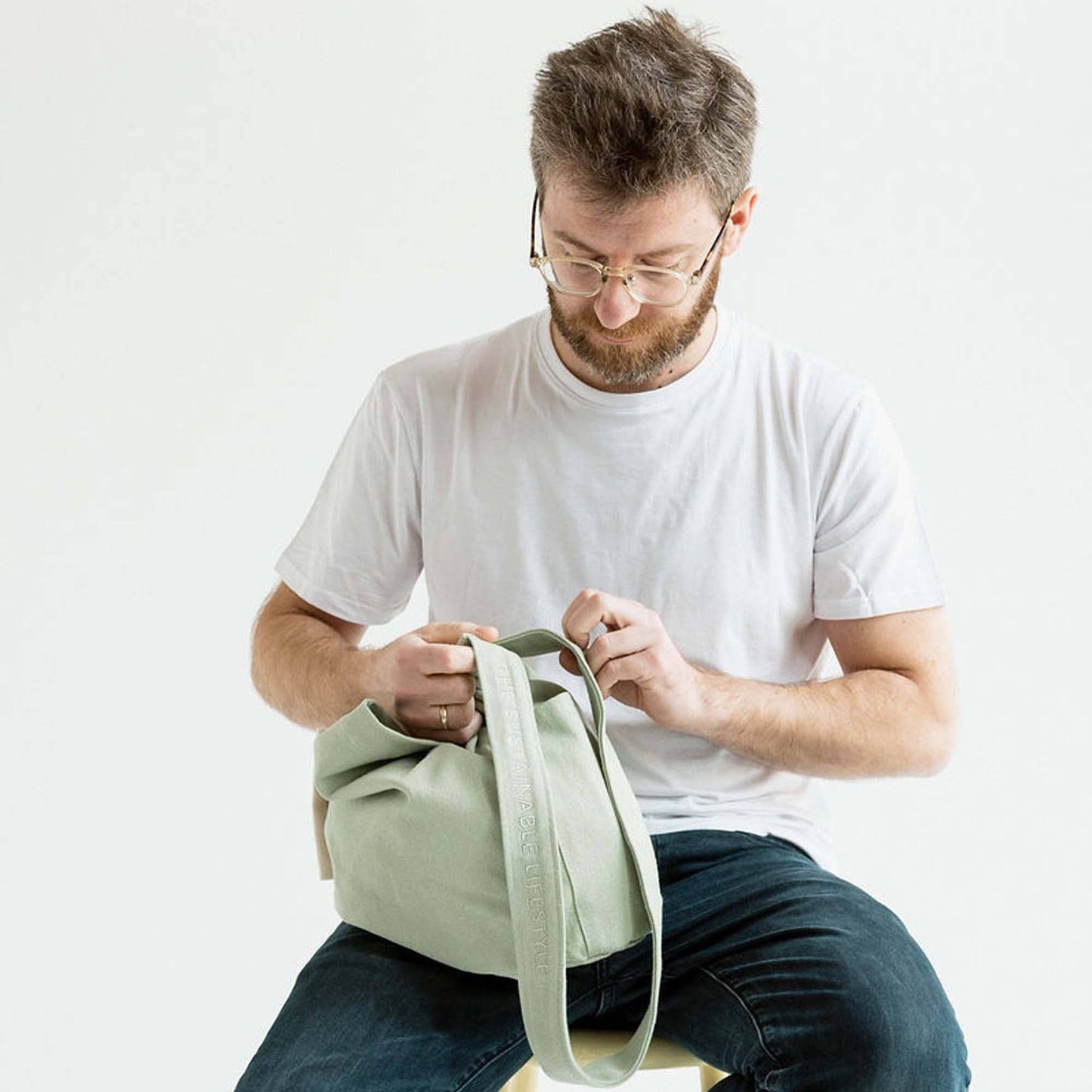 Mira Canvas Tas - Zeeschuim