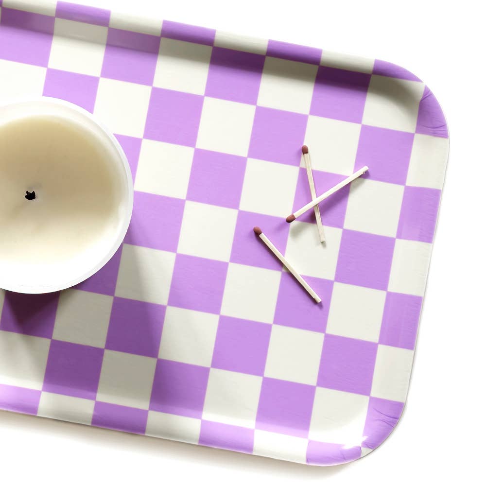 Dienblad Checker Butter-Lavender