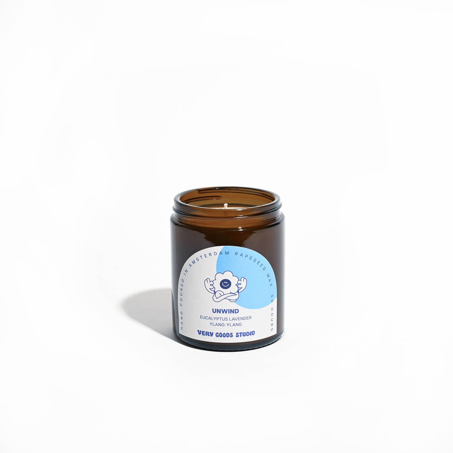 UNWIND/amberkleurige glazen potten van 170 ml/45-50 uur