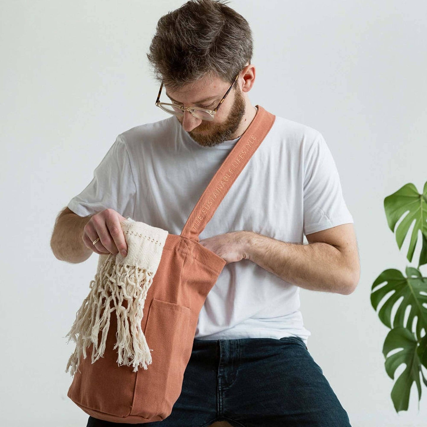 Mira Canvas Tas - Koperbruin