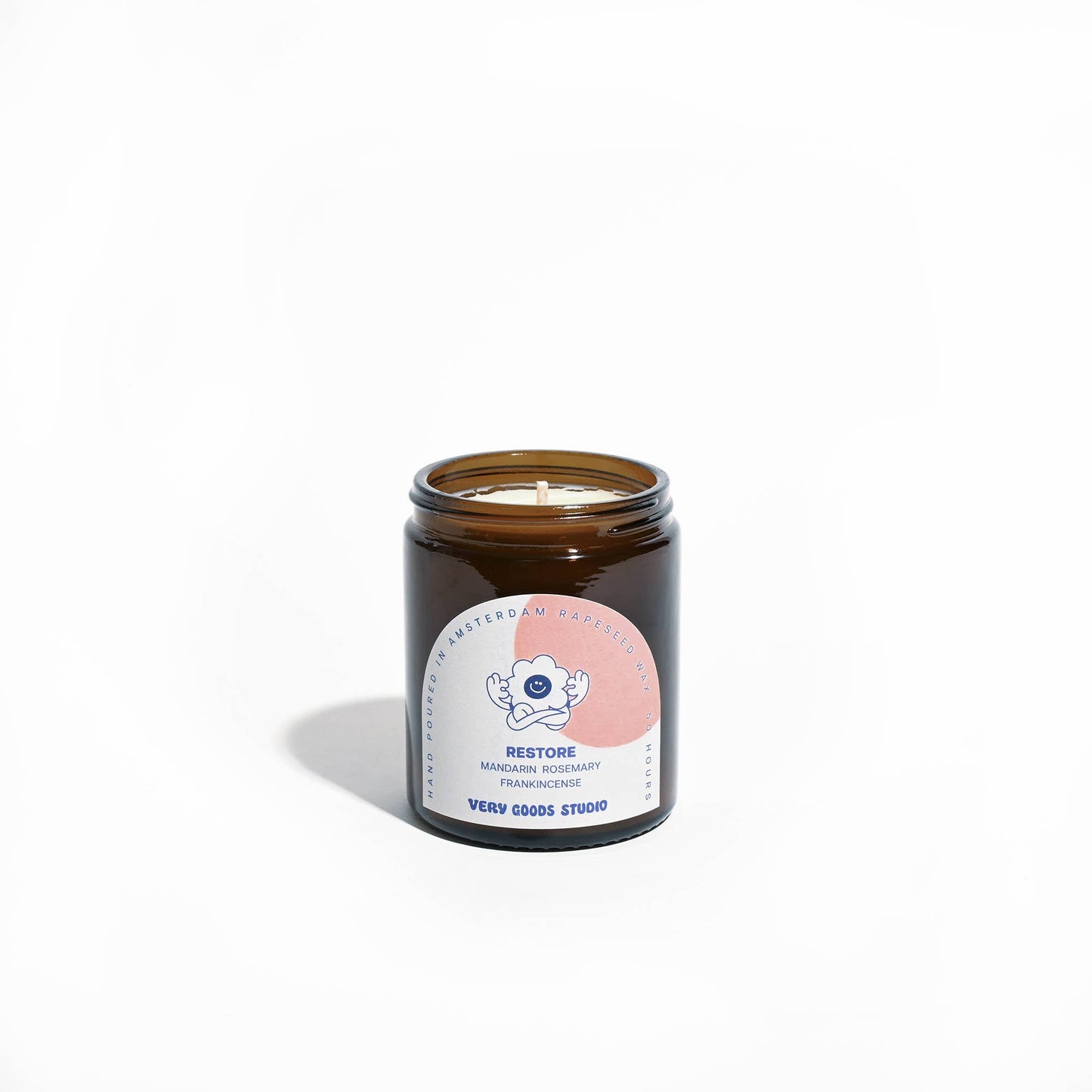 RESTORE/amberkleurige glazen potten van 170 ml/45-50 uur