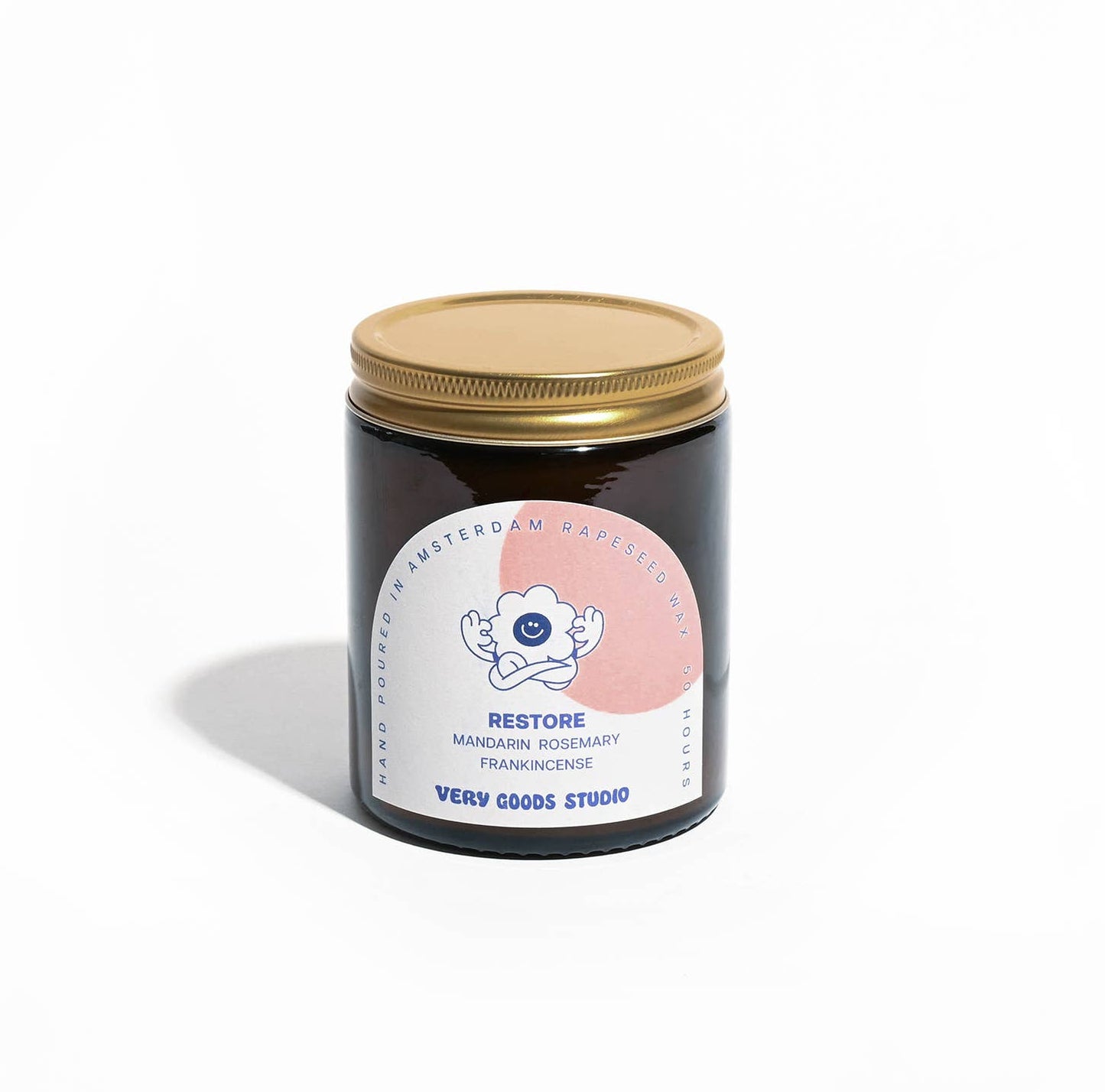 RESTORE/amberkleurige glazen potten van 170 ml/45-50 uur