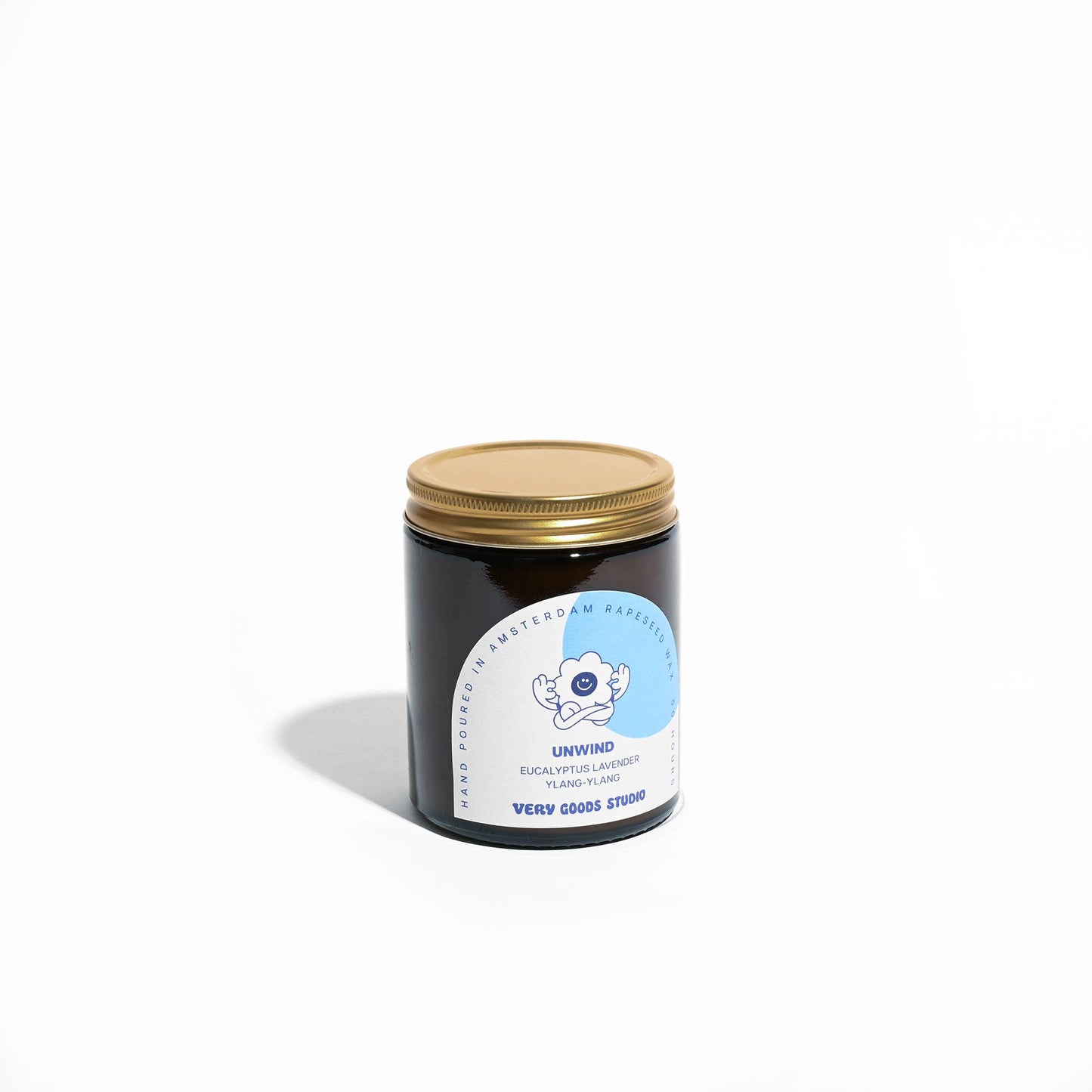 UNWIND/amberkleurige glazen potten van 170 ml/45-50 uur