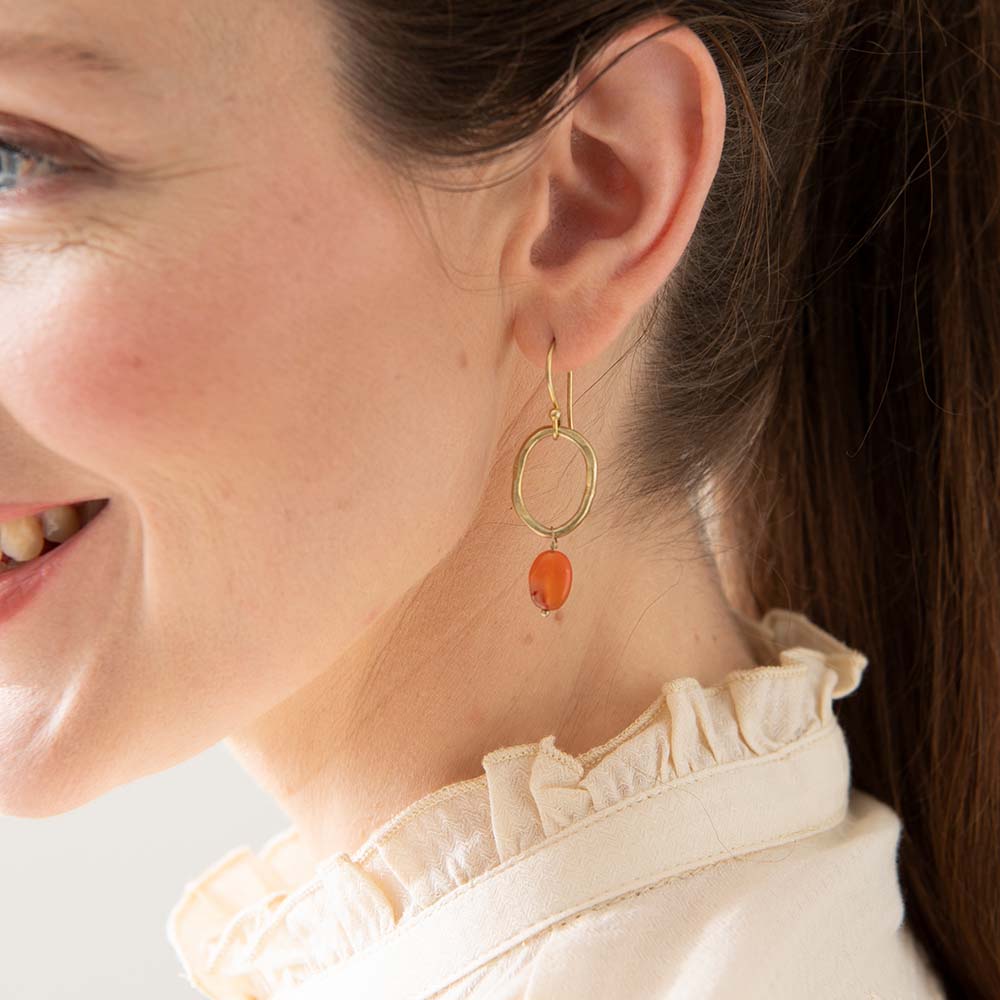 Boucles d'oreilles Cornaline Gracieuse