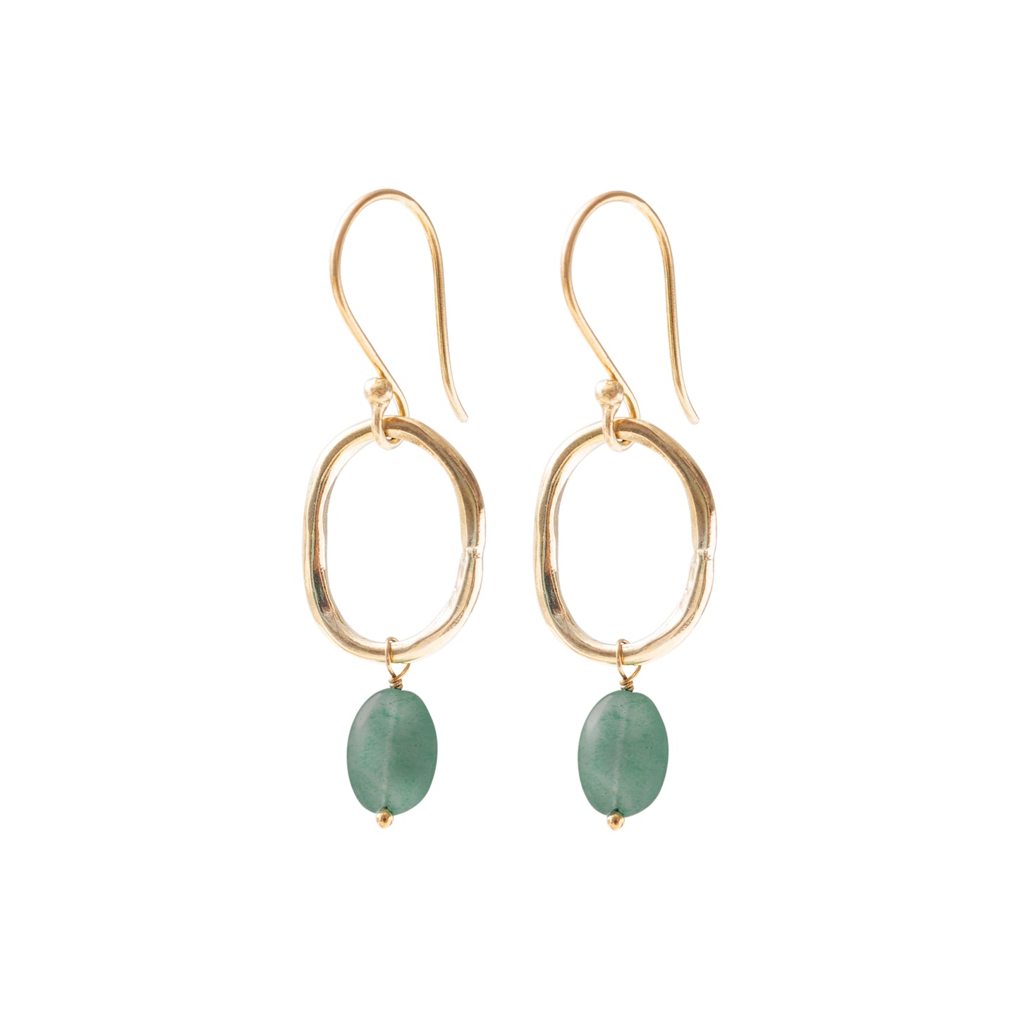 Boucles d'oreilles Gracieuses Aventurine Or