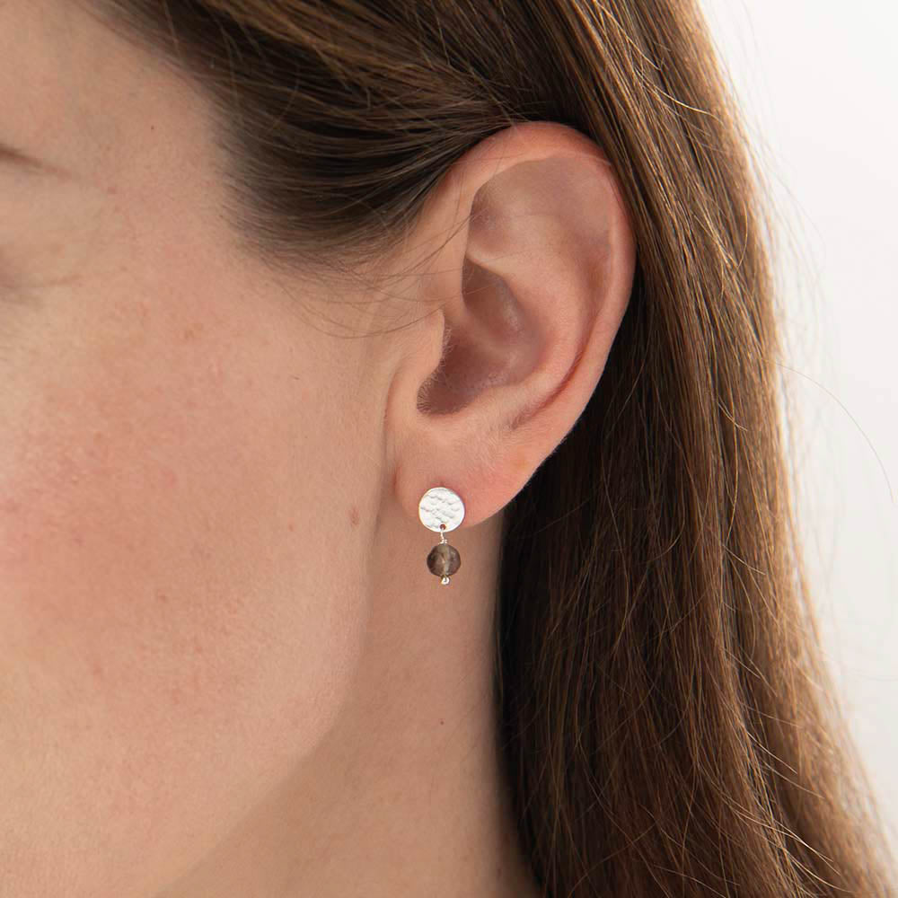 Boucles d'Oreilles Mini Coin Aventurine Or