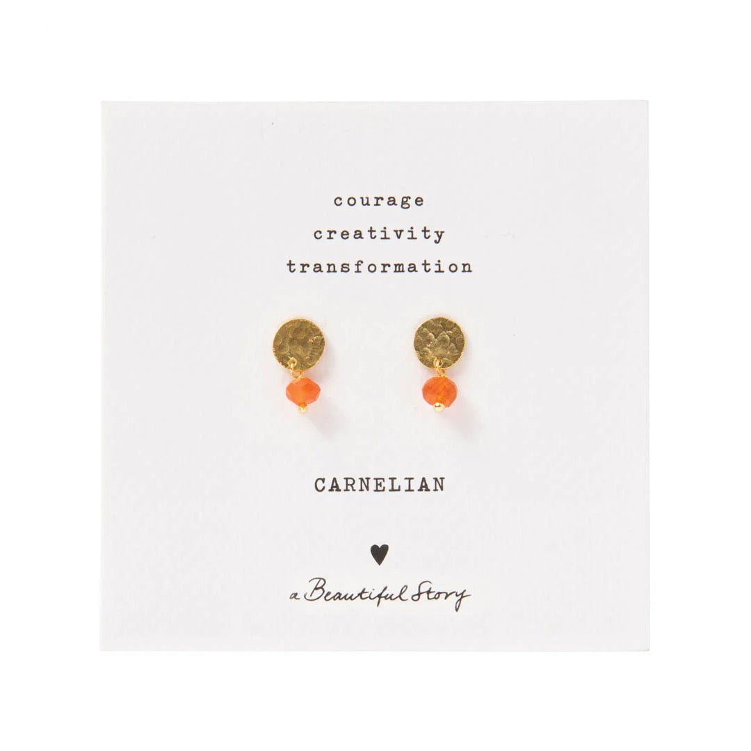 Boucles d'Oreilles Mini Coin Aventurine Or