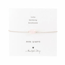 Afbeelding in Gallery-weergave laden, A Beautiful Story armband op kaartje gemstone card rozenkwarts
