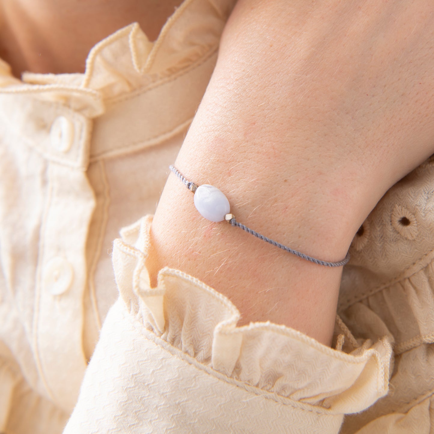 Gemstone card Blue Lace Agate