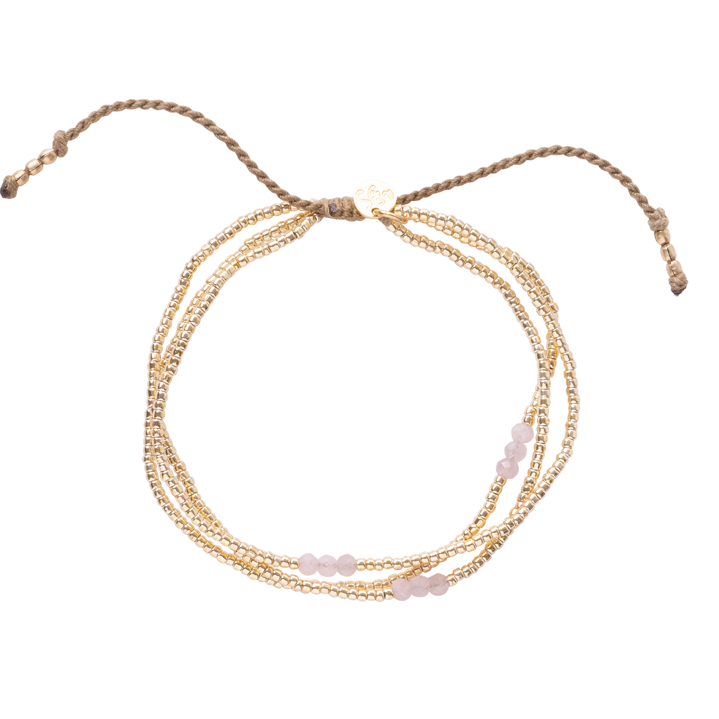 A Beautiful Story sieraden armband shiny rozenkwarts