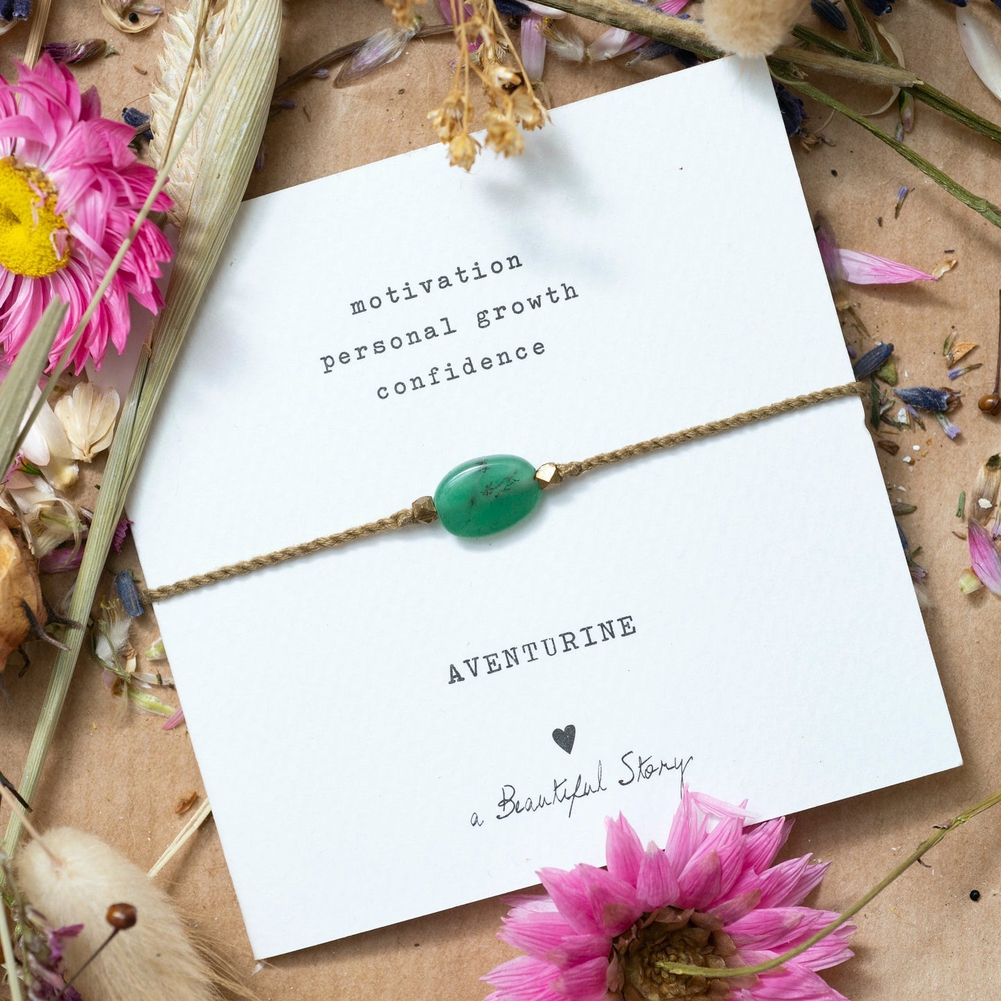 Gemstone card Aventurine