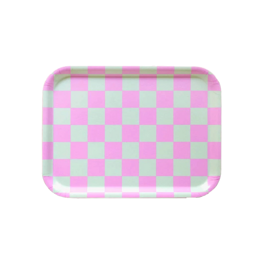 Dienblad Checker Mint-Peony