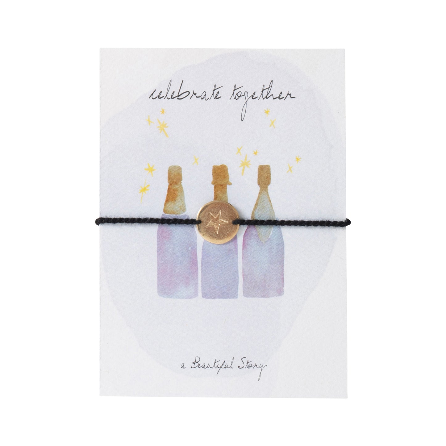 A Beautiful Story postcard Celebrate Together met armband Ster
