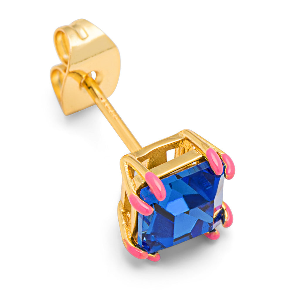Oorbel Gala Crystal Bling - blue-pink
