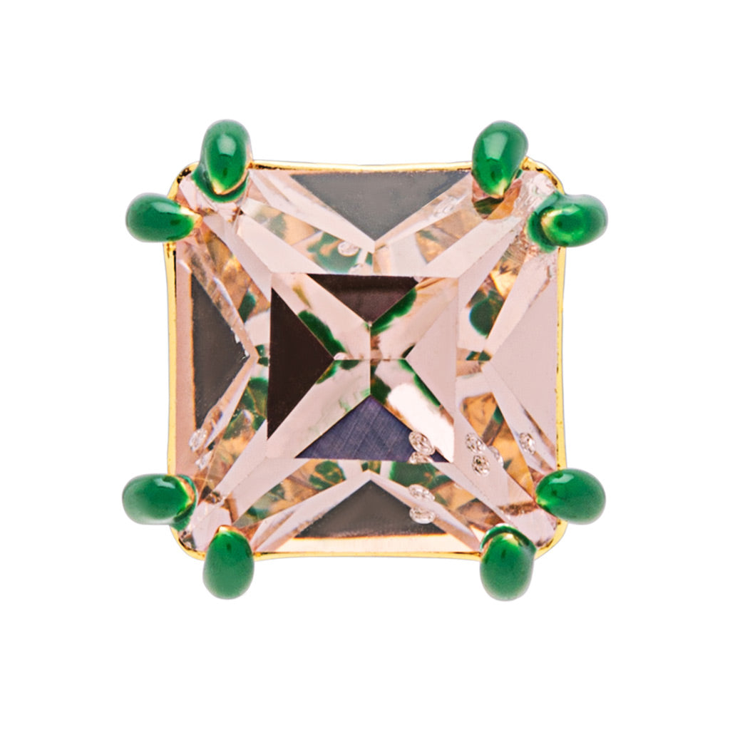 Oorbel Gala Crystal Bling - rose-green