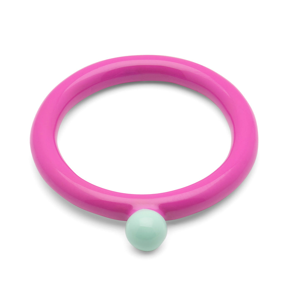 Ring - Color Top - Electric Fuchsia Pink-Mint