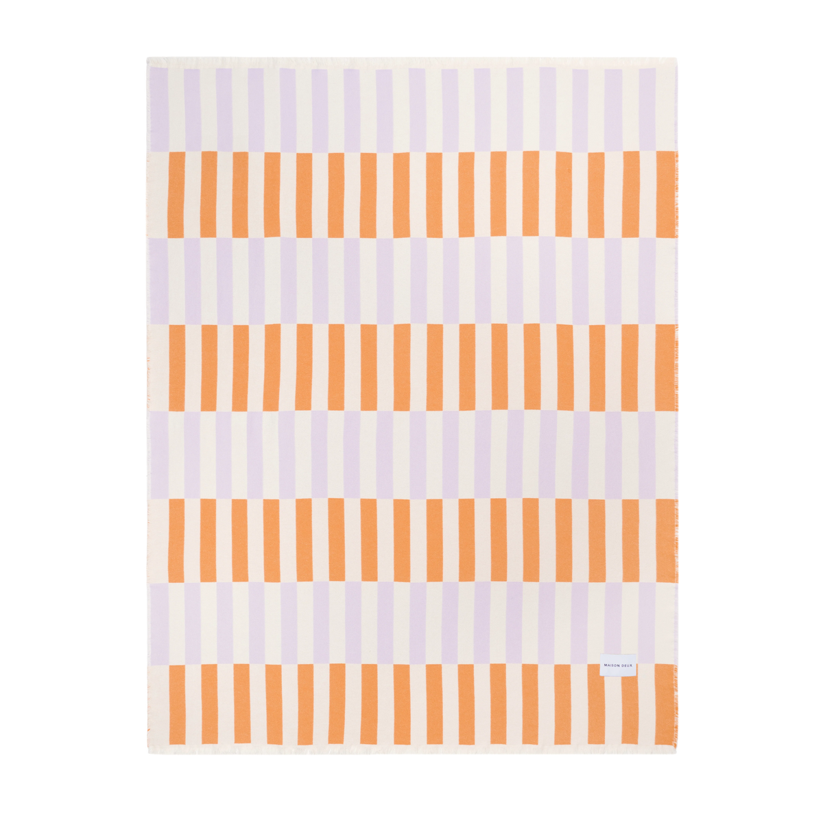Katoenen plaid Tiles Papaya Lila