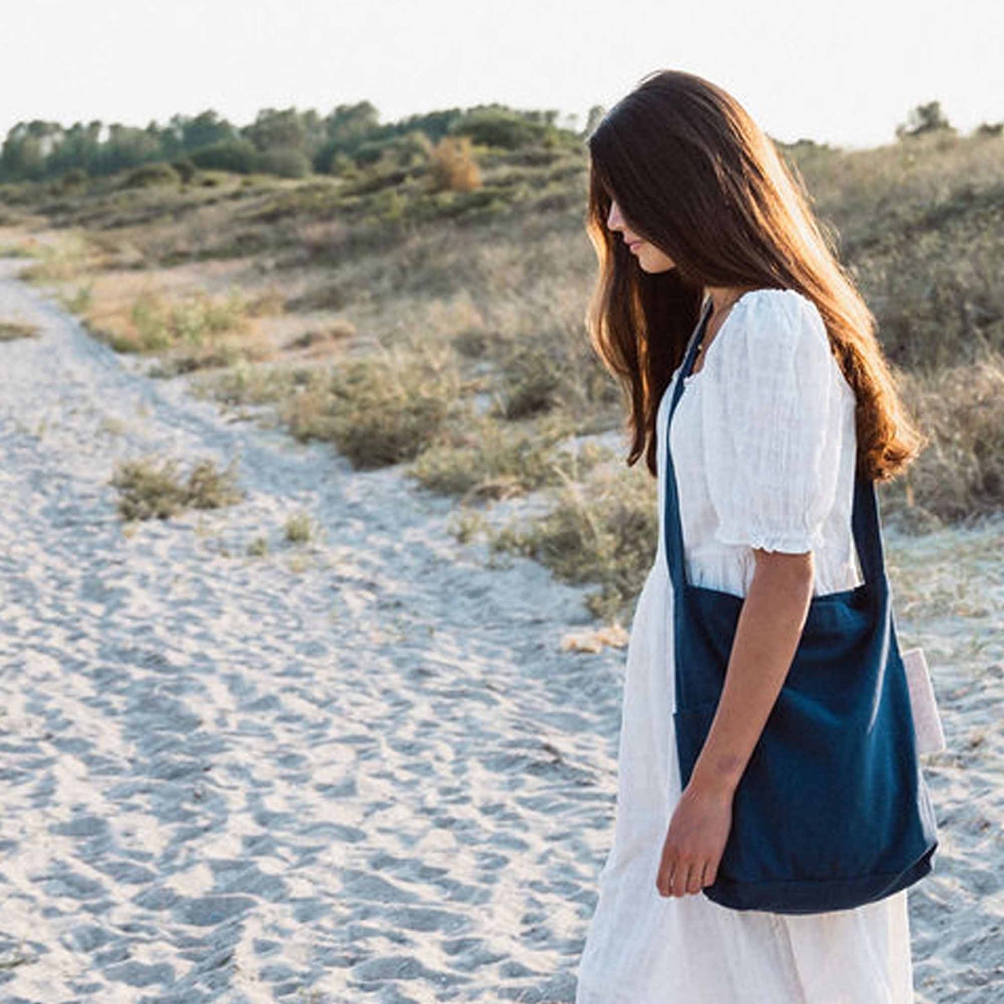 Mira Canvas Tas - Donker Denim: Blauw