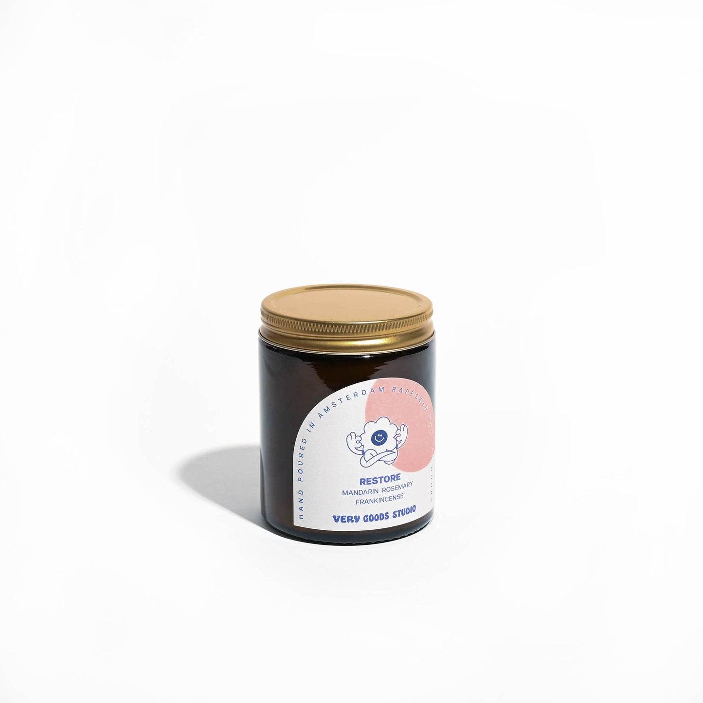 RESTORE/amberkleurige glazen potten van 170 ml/45-50 uur