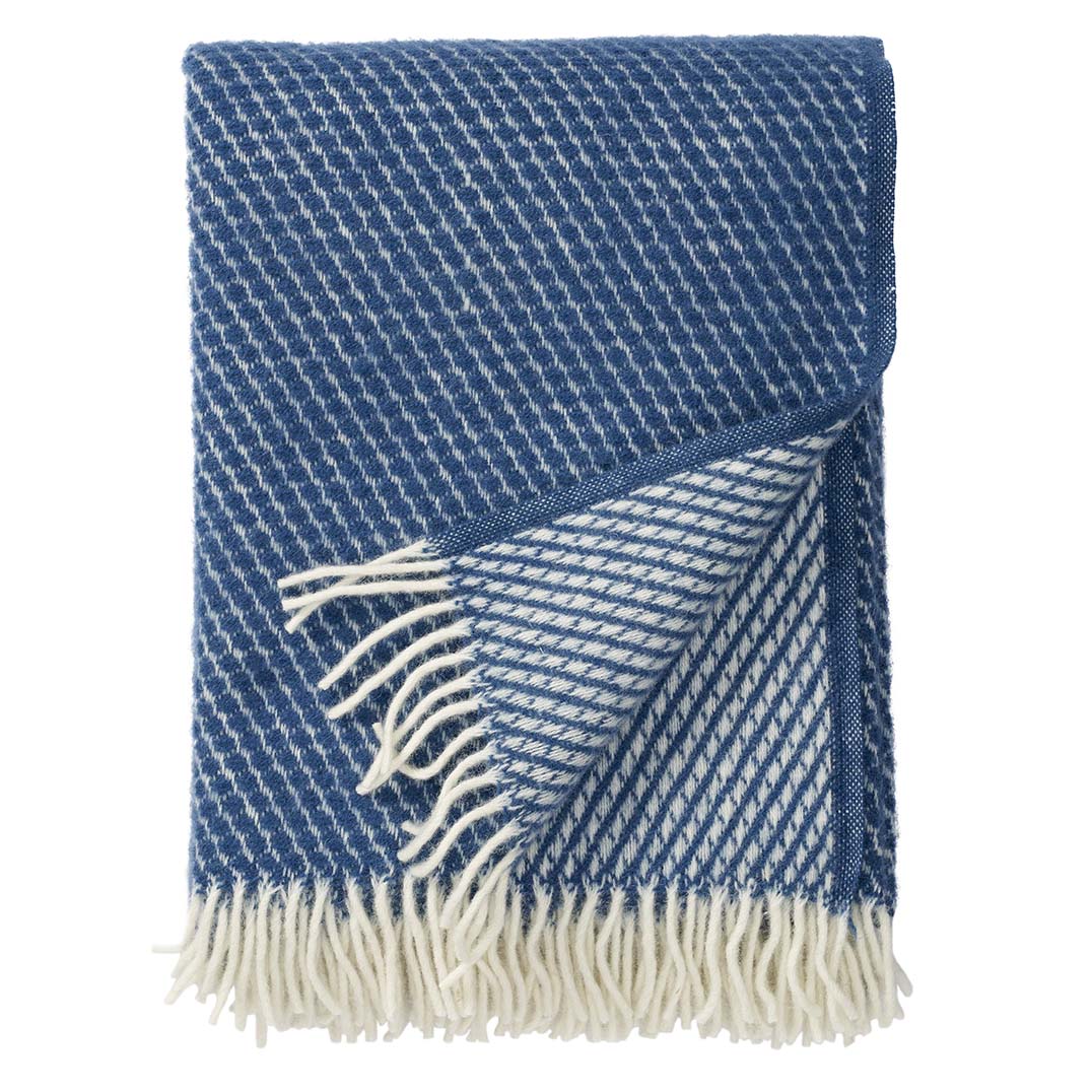 Plaid en laine Velours pétrole