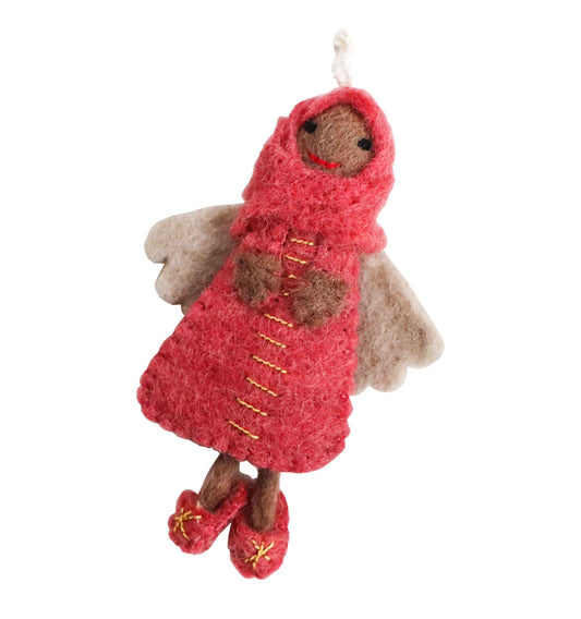 Ange du monde avec robe rose