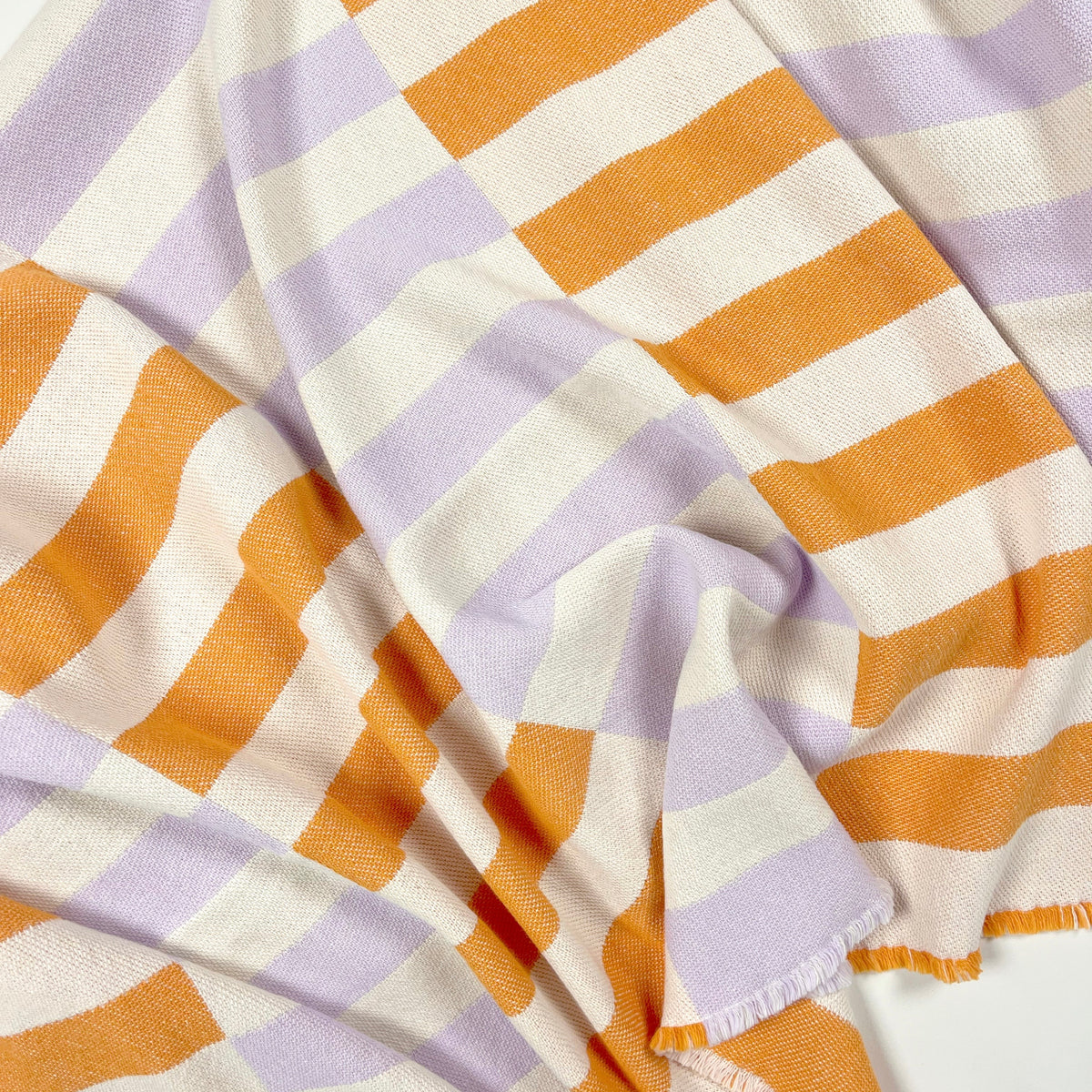 Katoenen plaid Tiles Papaya Lila