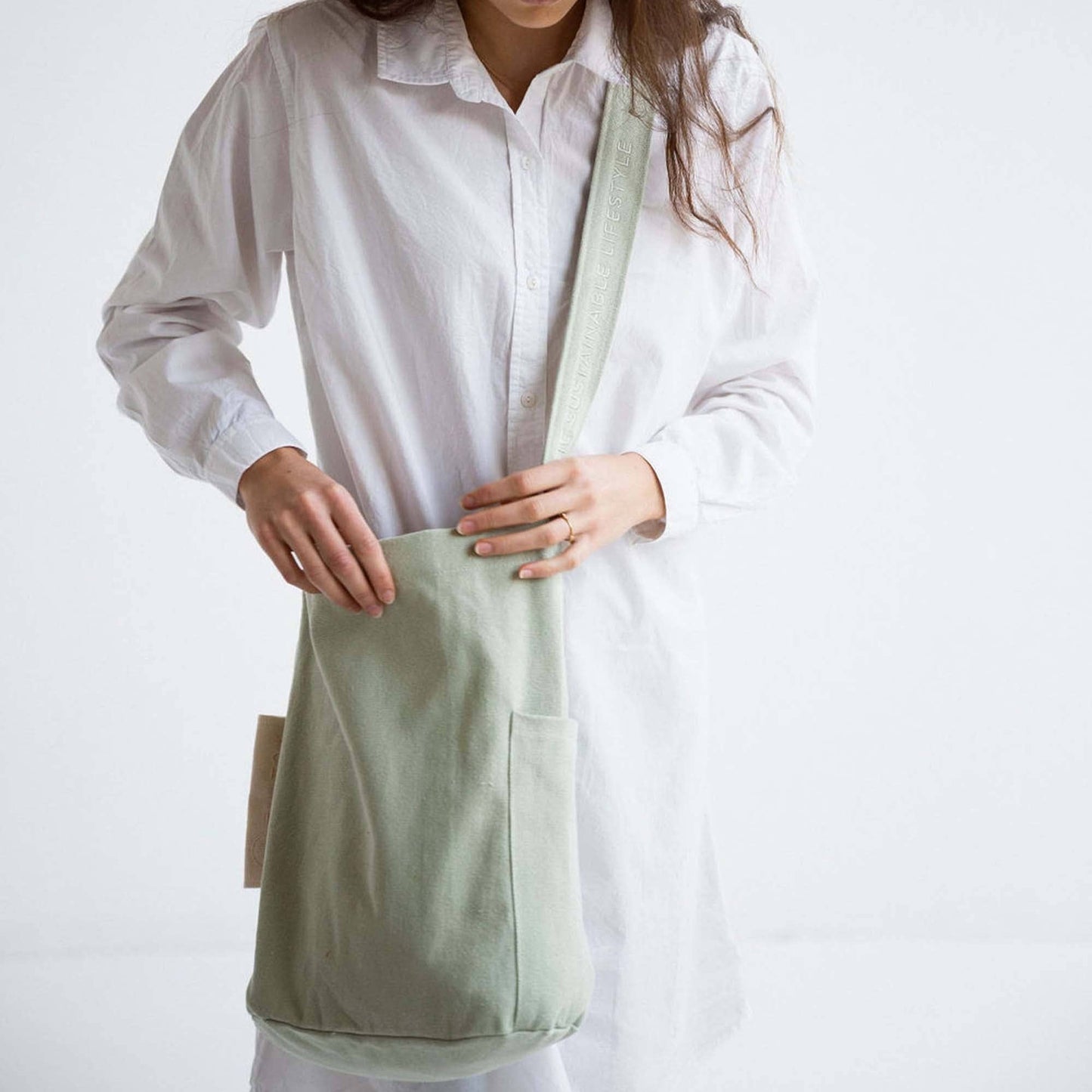 Mira Canvas Tas - Zeeschuim