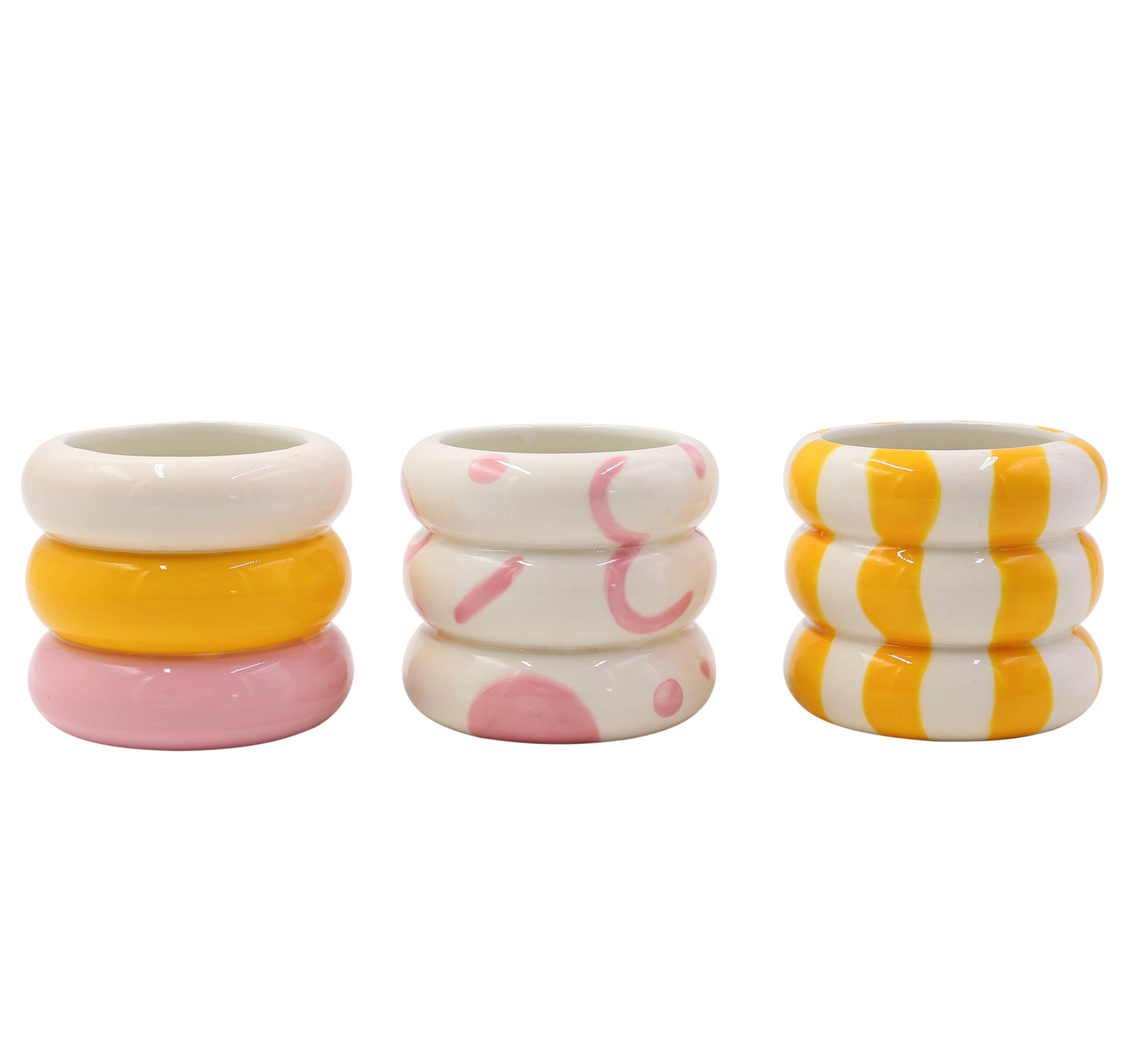 Plant pot Lía - wit-oranje-roze (1193)