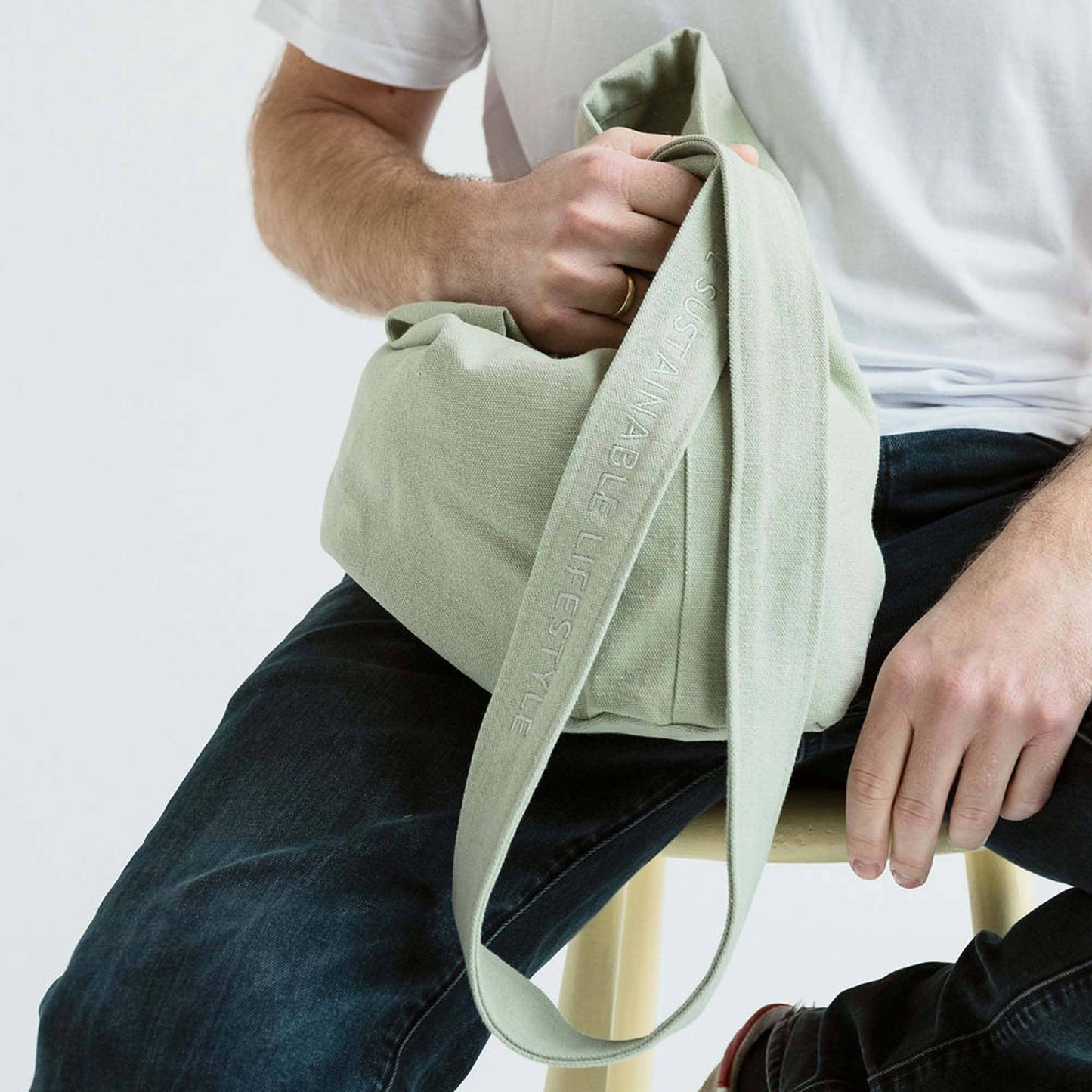 Mira Canvas Tas - Zeeschuim