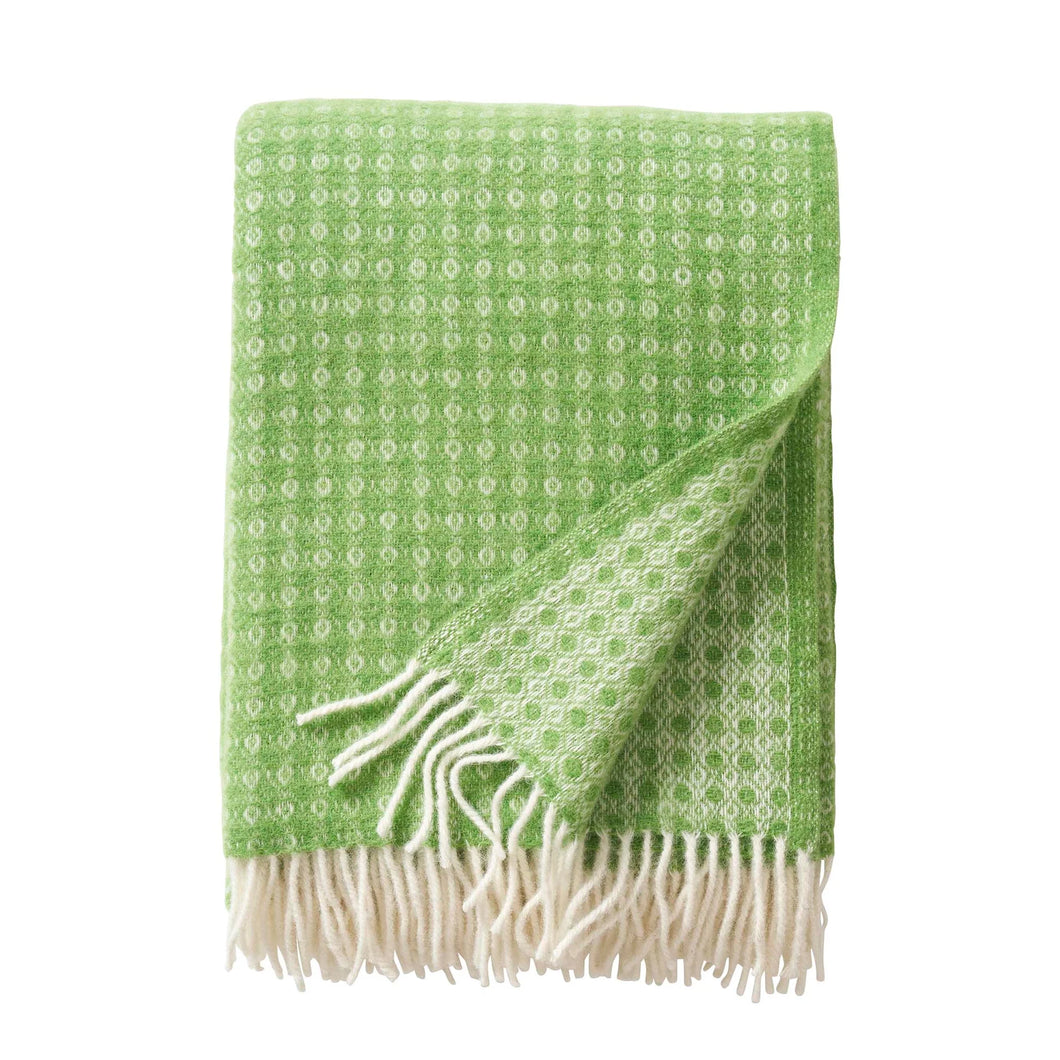 Wollen plaid Loop Pea Green