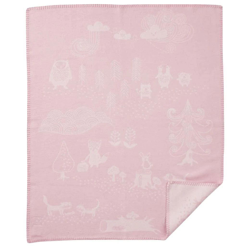 Cotton crib blanket Little Bear Pink