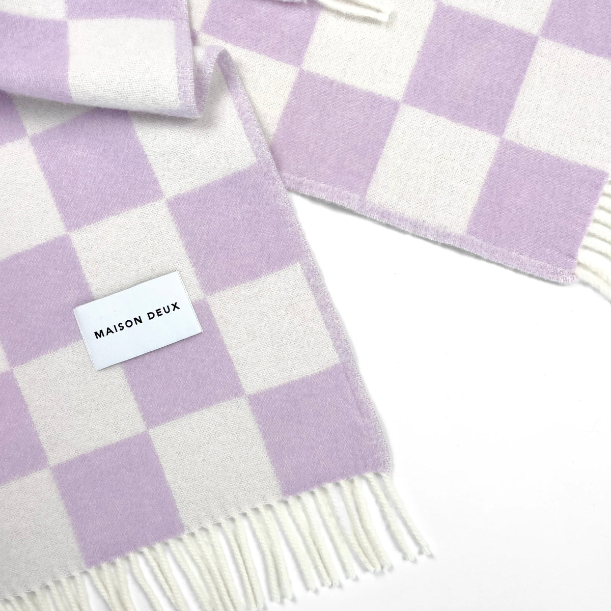 Checkerboard Plaid Lila-Wit