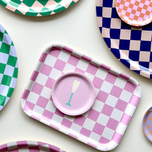 Afbeelding in Gallery-weergave laden, Dienblad Checket Rasberry-Cream
