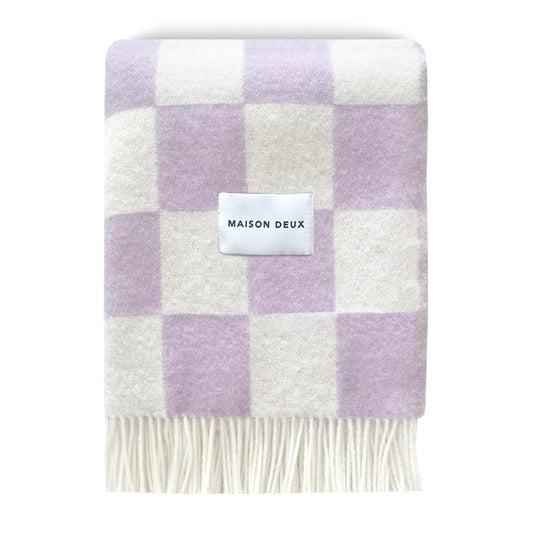 Checkerboard Plaid Lila-Wit