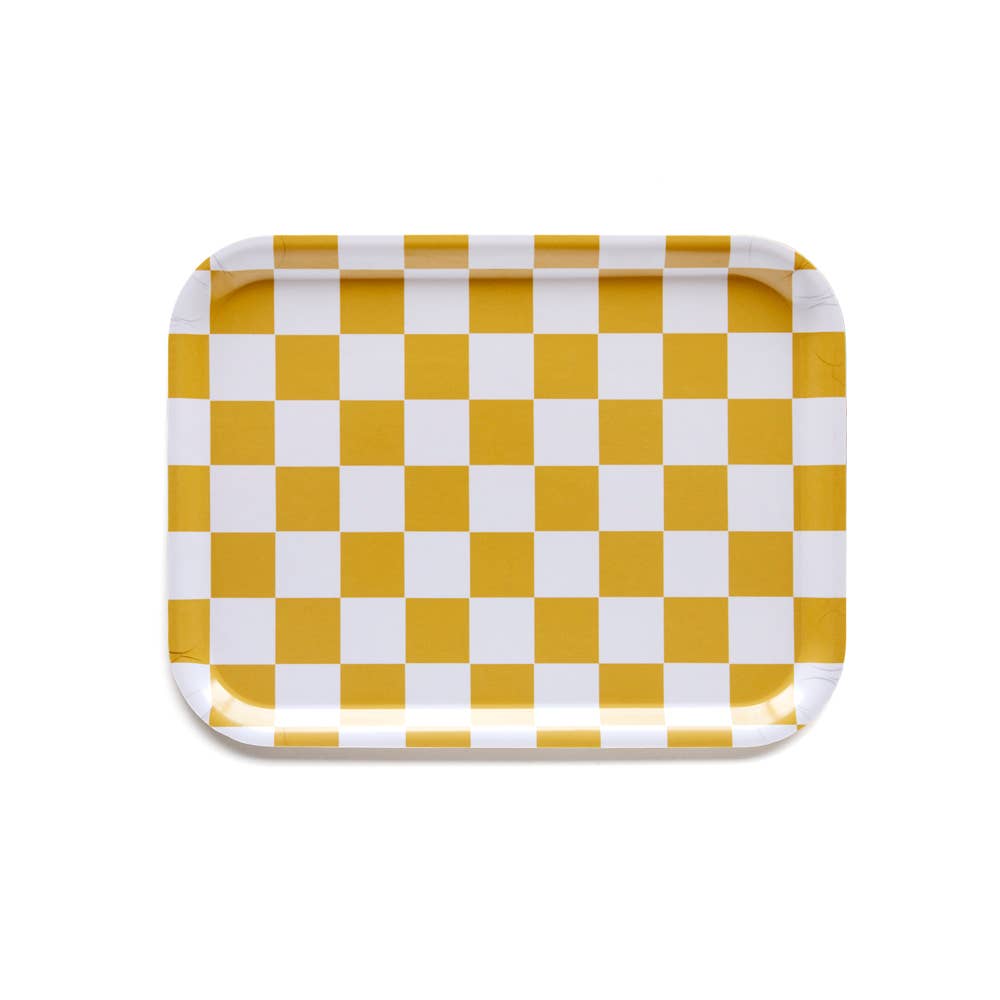 Dienblad Checker Mustard