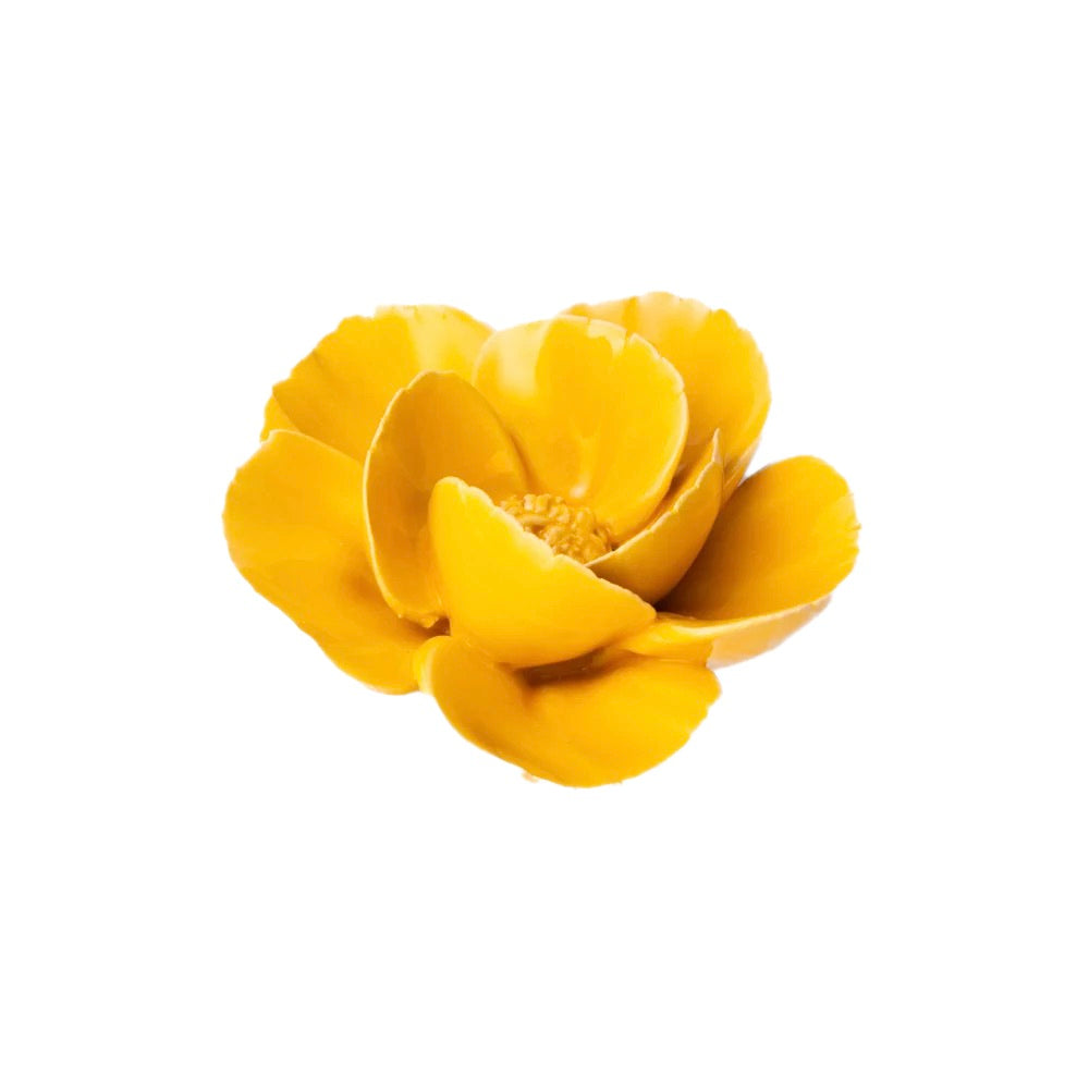 Wandbloem keramiek - Burnt Yellow Poppy