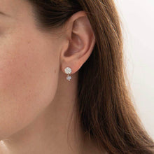 Afbeelding in Gallery-weergave laden, Oorbellen Mini Coin Blauwe Agaat Silver
