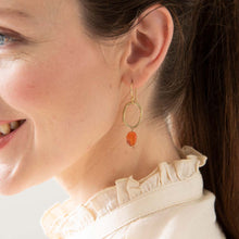 Afbeelding in Gallery-weergave laden, Oorbellen Graceful Carnelian goud
