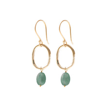 Charger l&#39;image dans la galerie, Boucles d&#39;oreilles Gracieuses Aventurine Or
