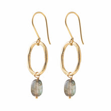 Charger l&#39;image dans la galerie, Boucles d&#39;oreilles Gracieuses Labradorite Or
