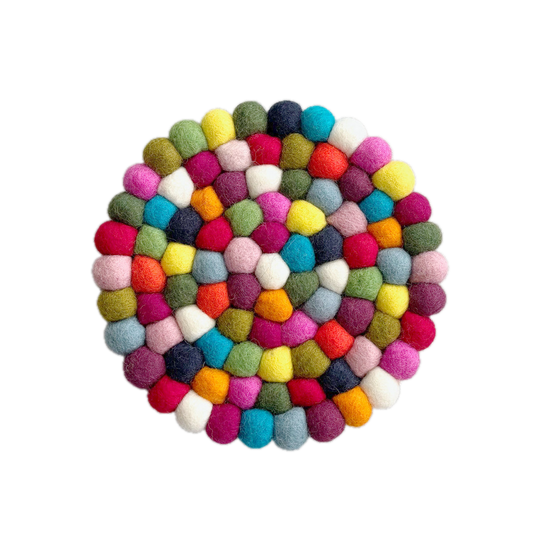 Dots coaster ocher