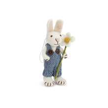 Load image into Gallery viewer, gry and sif vilten konijn met bloem
