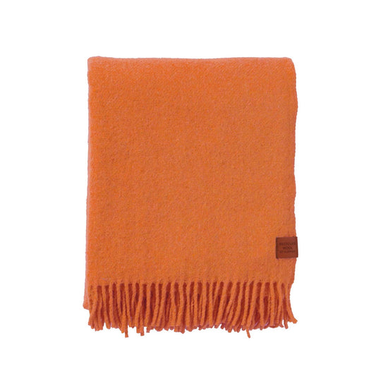 Woolen plaid Knut orange