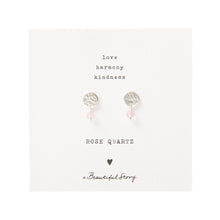 Afbeelding in Gallery-weergave laden, Oorbellen mini coin rozenkwarts zilver A Beautiful Story
