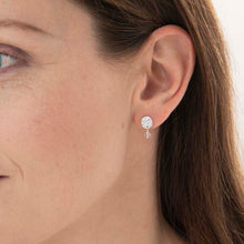 Afbeelding in Gallery-weergave laden, Oorbellen Mini Coin Rose Quartz Silver
