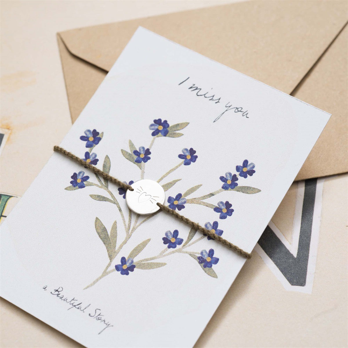 Jewelry Postcard Forget Me Not