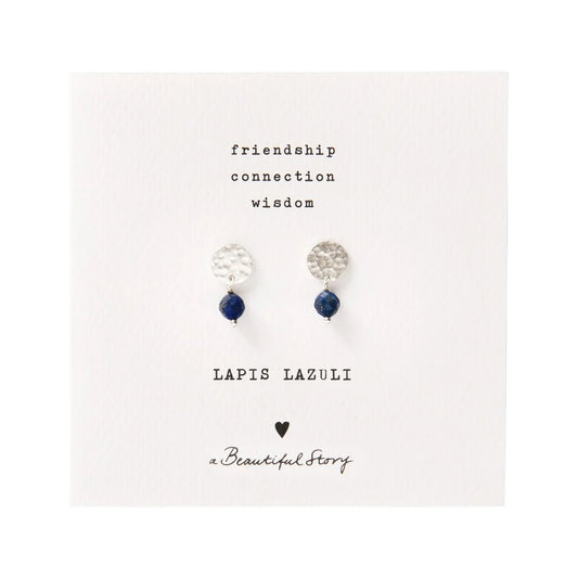 Oorbellen Mini Coin Lapis Lazuli Silver