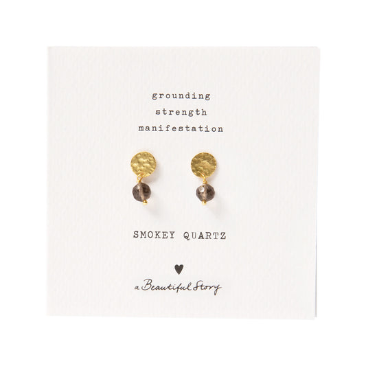 Oorbellen Mini Coin Rookkwarts Gold