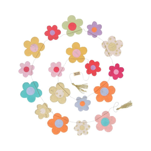 Papieren slinger bloemen